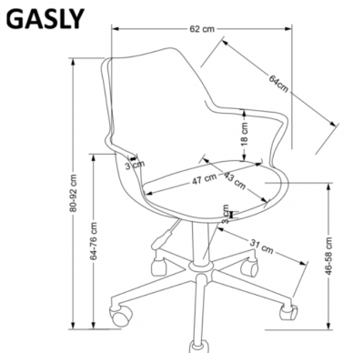 Darbo kėdė GASLY 6