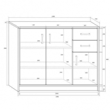 Komoda K1-3D-2S