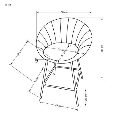 Baro kėdė H112 16