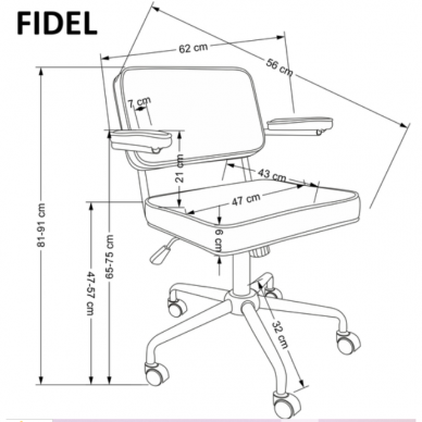 Darbo kėdė FIDEL 1