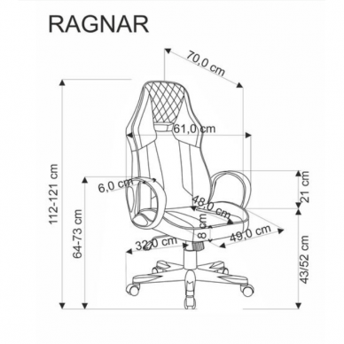 Darbo kėdė RAGNAR 9