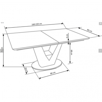 Išskleidžiamas stalas VALENTINO 8