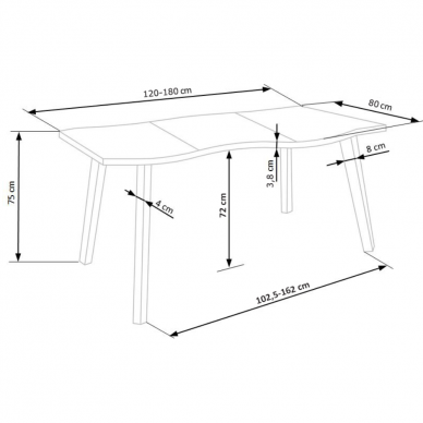 Stalas DICKSON 120 9